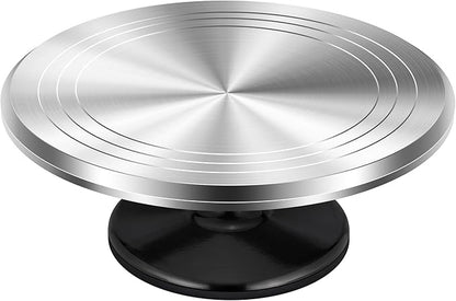 Kootek Aluminium Alloy Revolving Cake Stand 12 Inch Rotating Cake Turntable for Cake, Cupcake Decorating Supplies for Mother's Day