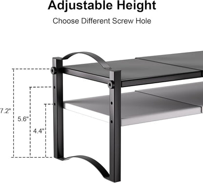 Thickened 2 Pack Expandable Cabinet Organizer Shelves, Stackable Countertop Shelf Organizers for Kitchen Pantry Cabinet Storage, Adjustable Counter Cupboard Organizer Shelf Rack Stand 22"L