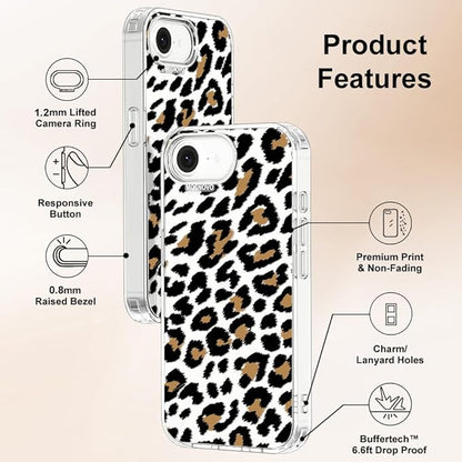 MOSNOVO for iPhone 17e Case/iPhone 16e Case, Shockproof Military-Grade Protection 6.6ft Drop Tested, Clear Phone Case for iPhone 16e / iPhone 17e, Leopard Print Design