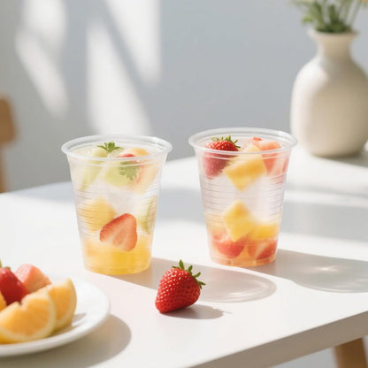 16 oz Clear Plastic Cups, 200 Count Disposable, Cocktail Party, PP Clear for Party, Hot/Cold Beverages, Soda, and Wedding(16oz 200count)