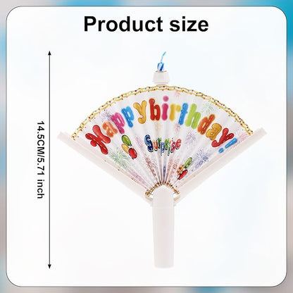 2pcs Novelty Fan Birthday Candle, Pop-up Surprise Clown Candles Funny Cake Topper Cool Fun Candle Trick Candles Creative Happy Birthday for Party Supplies