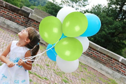 Treasures Gifted Lime Green Balloons Pack of 100 - Light Green Balloons - Latex Party Decorations - Neon Apple Green 12 Inch Matte