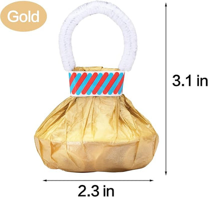 Confetti Poppers, 20 Pack Plastic No Mess Streamers, Party Poppers for Birthday,Wedding,Celebrations,Graduation Party (Gold, 20 Pack)