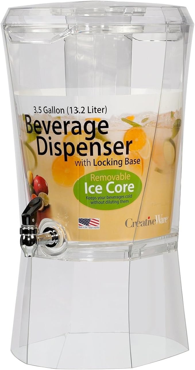 CreativeWare Crystal 3.5 Gallon Beverage Dispenser