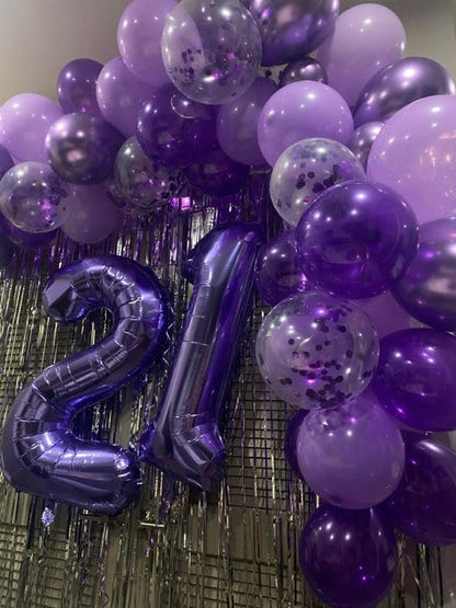 Purple Number 13 Balloon 40 Inch, 13th Birthday Party Decorations for Children, Giant 13 Foil Balloon for Party Supplies