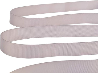 Ribbonitlux 1" Wide Solid Grosgrain Ribbon 25 Yards (012-Silver）, Set for Gift Wrapping, Party Decor, Sewing Applications, Wedding and Craft