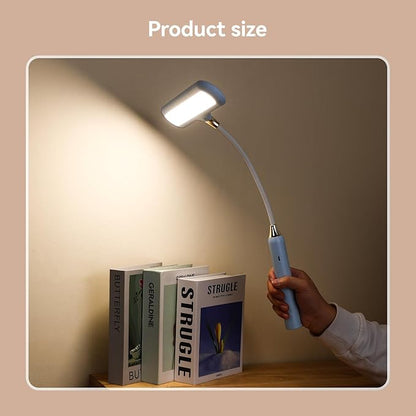 VAVOFO Wireless LED Desk Lamp 6778B - Touch Control, 2700-7000K Adjustable Color Temperature, 700 Lumens, 360° Gooseneck, USB-C Charging, 2.5 Hours Wireless Use, Eye-Caring Light (Blue)