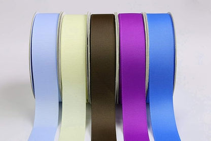 Ribbonitlux 1" Wide Solid Grosgrain Ribbon 25 Yards (465-Purple）, Set for Gift Wrapping, Party Decor, Sewing Applications, Wedding and Craft