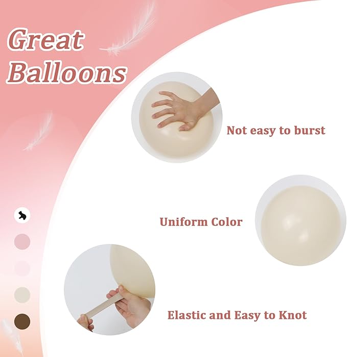 60pcs Cow Print Balloons 12inch, Brown Sand White Pastel Light Pink Cow Balloons for Farm My First Rodeo Country Baby Shower Birthday Party Decorations