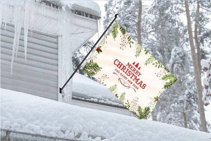 AGAS Merry Christmas Flag 3x5 Ft - Merry Christmas and Happy New Year Flags Vivid Color 200 Denier Nylon Holiday Flag With Brass Grommets for Indoor Outdoor Decoration