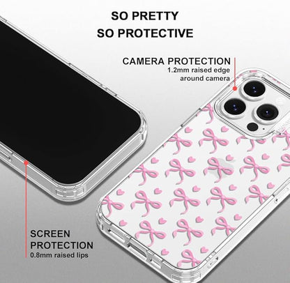 MOSNOVO Case for iPhone 14 Pro, [Buffertech 6.6ft Military-Grade Drop Protection] [Anti Peel Off Tech] Clear TPU Bumper Phone Case Cover Design - Bowtiful Love