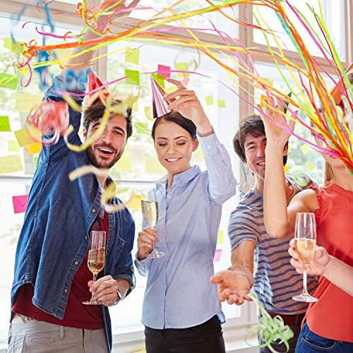 WILLBOND 30 Pieces Colorful No Mess Streamers Poppers Hand Throw Streamers Confetti Poppers No Mess Paper Crackers for Birthday Wedding Toss Celebrations Graduation Party Favors Shows(Colorful)