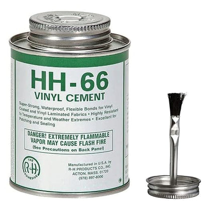 HH-66 Vinyl Repair Kit for Inflatables and Bounce Houses, Includes 4oz Vinyl Cement and 9 Heavy Duty 8x8 Inch 18oz PVC Patches, Waterproof Repair Patch Kit