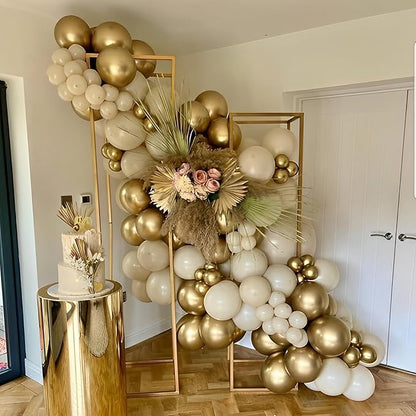 110pcs Metallic Gold Balloons 12inch Chrome Gold Latex Party Balloons for Graduation, Wedding, Birthday, New Year, Baby Shower, Anniversary Party Decorations