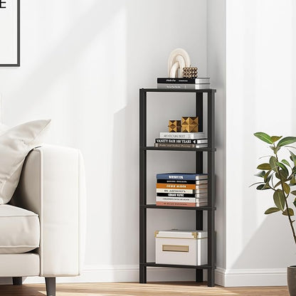 TUTOTAK Corner Shelf, 4-Tier Corner Bookshelf
