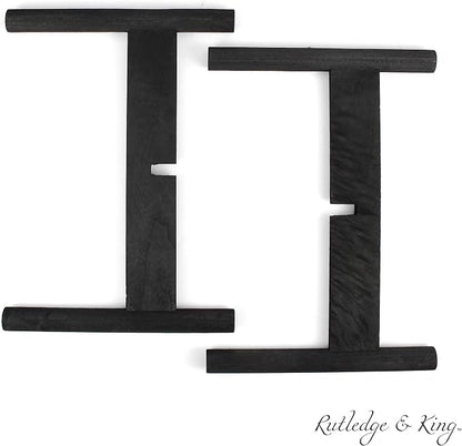 Rutledge & King Mid Century Plant Stand - Modern Plant Stand - Indoor Plant Stand - Wooden Plant Stand - Plant Holder (Large, Aberdeen/Black)