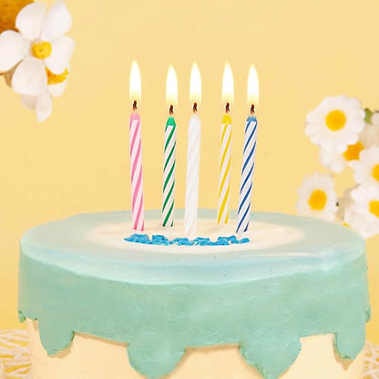 PHD CAKE 288-Count Multicolored Spiral Birthday Candle, Birthday Candles for Cake, Cupcake Candles, Party Celebration