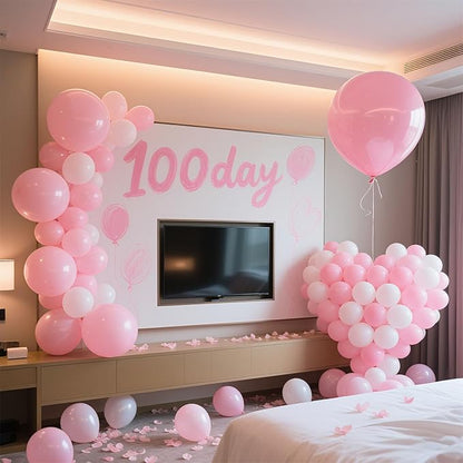 Giant Light Pink Balloons - 10Pcs 36 Inch Extra Large Pastel Pink Ballons, Jumbo Matte Round Baloons for Valentine's Day Princess Wedding Bachelorette Bridal Baby Shower Birthday Party Decorations