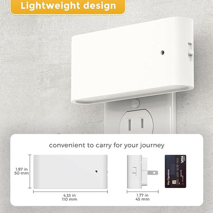 L LOHAS LED Night Light, 2 Pack Dimmable Modern LED Night Lights Plug into Wall,Dusk to Dawn Sensor Night Lights for Kid, 0-100LM 2000K Amber Nightlight for Hallway Bedroom Stairway