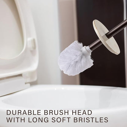 Creative Scents Rustic Luxe Bathroom Accessory Set - 6 Piece Modern Bathroom Sets Accessories Features: Toilet Brush and Holder, Tissue Cover, Soap Dispenser, Toothbrush Holder, Soap Dish & Tumbler