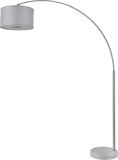 Major-Q Modern Arcing Floor Lamp - Tall Stand Up Arching Drum Shade - Large Contemporary Floor Lamp for Dining Rooms and Bedrooms - Corner Lamp for Office Lighting and Home Decor