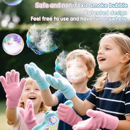 Fog Bubble Machine, Colorful Smoke Bubble Machine for Kids, Elastic Bubble Fog Machine, Magic Smoke Bubble Wand, Birthday Boy Girl Gifts