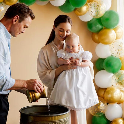 60PCS Green and Gold Balloons,GAGAKU 12 Inch Latex Confetti Balloons, Metallic Green Glod Latex Balloons with White, Party Balloons for Women Kids Birthday Wedding Bride Bachelorette Retirement