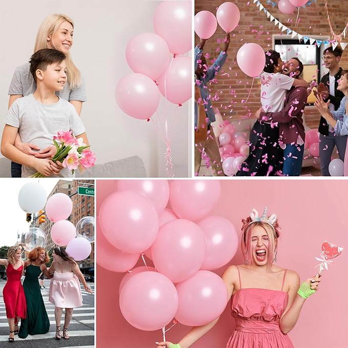 18 inch Big Light Pink Balloons - 30Pcs Globos Rosa Pastel Pink Latex Ballons Large Princess Baloons Party Decorations for Birthday Wedding Bridal Shower Bachelorette Gender Reveal Halloween Summer