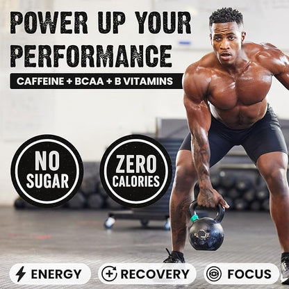 CardoMax - Energy Drink Packets - Liquid Preworkout for Men & Women Caffeine Packets with BCAA, Vitamin B12, Vitamin B6 & B3 - Sugar-Free, Zero Calorie, Vegan & Keto - 15 Stick Packs - Wavecrusher