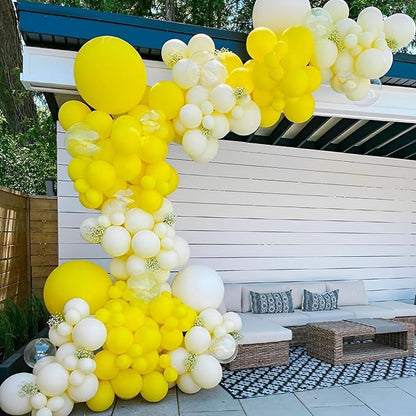 110pcs Yellow Balloons 12inch Yellow Latex Party Balloons for Graduation, Wedding, Birthday, Gender Reveal, Baby Shower, Anniversary, Sunflower and Honeybee Theme Party Decorations