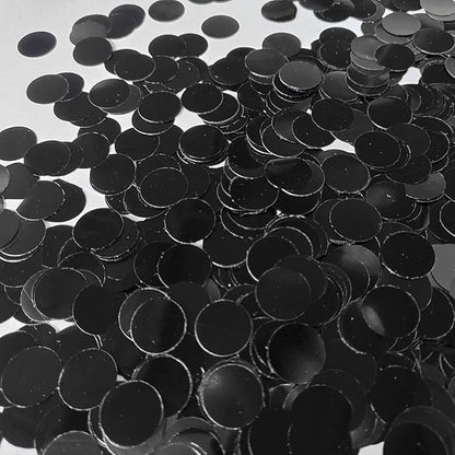 Black Metallic Shiny Round Confetti 0.6 Inch-Table Sequin Confetti for Party Wedding Decoration(3.52 oz)
