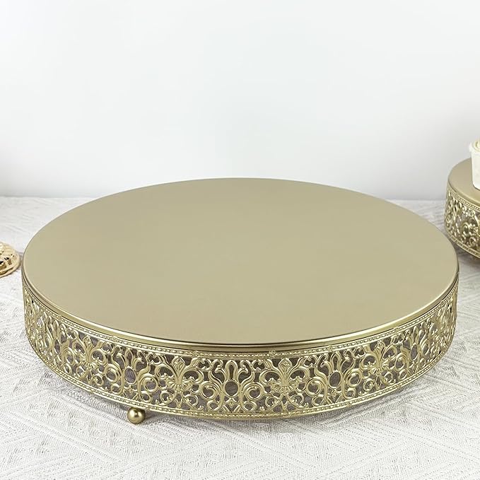 Cake Stand, Metal Round Cupcake Dessert Stand Cake Display Holder for Wedding Party Birthday Baby Showers Anniversary (14‘’ Gold)