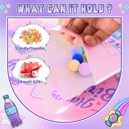 Eccliy 30 Pcs Kpop Party Bag Goodie Candy Gift Bags Cartoon Kpop Music Band Inspired Soda Pop Birthday Decorations with Handles