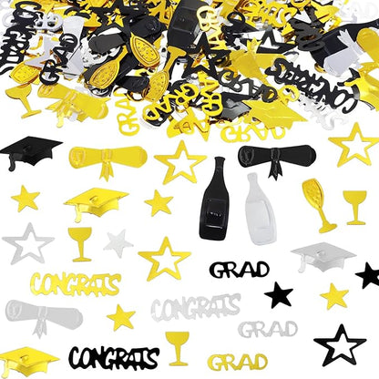ONLYKXY 15gram Glitter Table Confetti Decor Scatter Bless Confetti Grad Party Decor for Congrats College Graduation Birthday Wedding Party Chocolate Favor Envelope Decal (Mixed Colors & Styles)