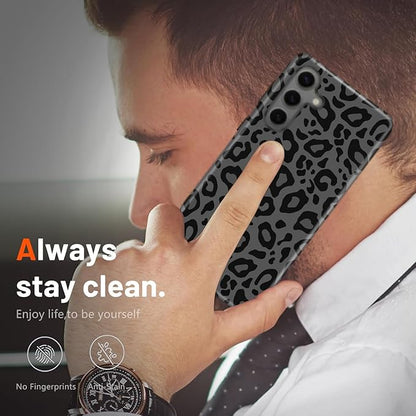 Compatible for Samsung Galaxy A26 5G Case, Dual Layer Heavy Duty 2 in 1 Shockproof Protective Phone Case,Black Cheetah Leopard Print