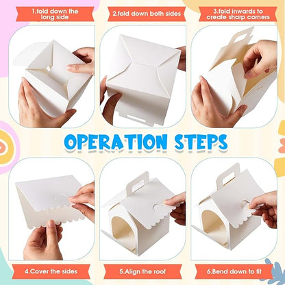 ShinyRelief 16 Pcs Dog Party Favors Boxes Dog House Shaped Treat Gift Boxes with Holes Foldable with Handle for Adopt a Puppy Party Favors Kid DIY Crafting Birthday (House Style)