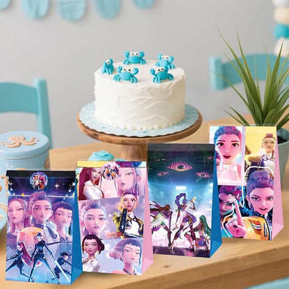 blacclusly 12pcs Demon Movie Hunters Birthday Party Gift Bags Goodie Bags,Party Supplies for Birthday Decorations Party Favors