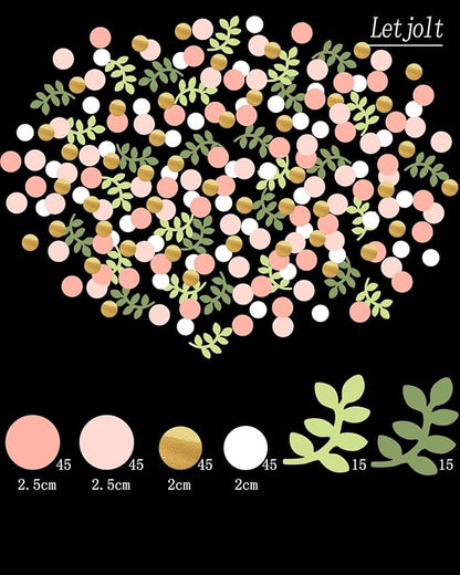 Letjolt Baby Shower Confetti Greenery Table Decorations Golden Pink Eucalyptus Glitter Green Scatter Birthday Party Boho Theme Bridal Shower Wedding Nursery Decor Supplies 210 Pcs