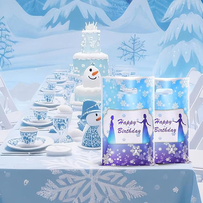 Yzzhaoo 30Pcs Frozen Themed Party Favors Bags, Princess Goodie Bags with Handles for Kids Birthday Party Theme Candy Treat Small Gift Bags