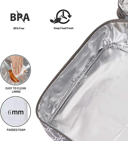 Double Insulated Casserole Carrier Fit 9"x13" Lasagna Baking Dish Pan for Hot or Cold Food Transport,Portable Thermal Reusable Lunch Warmer Tote Bag for Gathering,Camping,Cookouts,Parties-Laurel Green