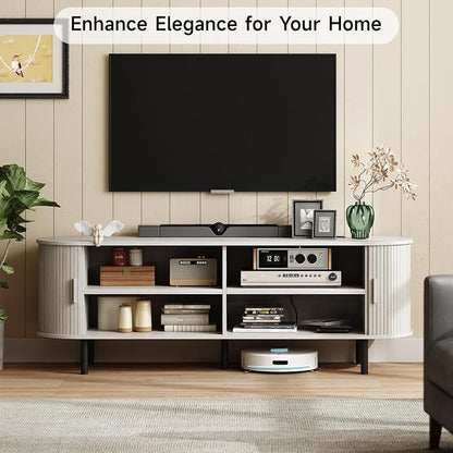 ONBRILL 63" TV Stand with Power Outlet
