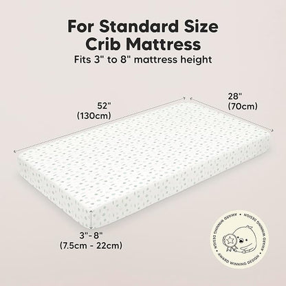 KeaBabies 2-Pack Baby Crib Sheets for Boys, Girls - 52x28 Viscose Derived from Bamboo Toddler Bed Sheets Neutral, Fitted Crib Mattress Cover for Standard Baby Bedding, Soft & Cozy (Tropic Oasis)