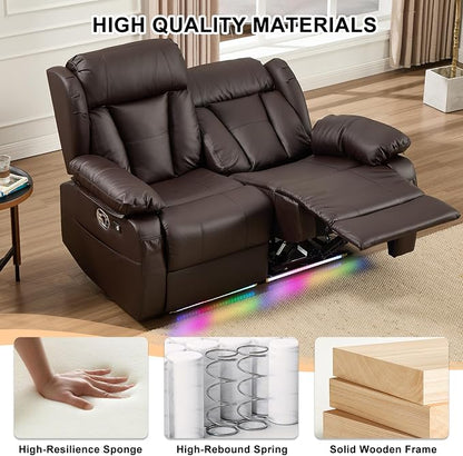 58.3" Reclining Loveseat Sofa, RV Loveseat Recliner Couch