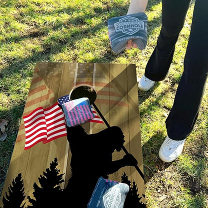 World Series of Cornhole Official Regulation Size Cornhole Boards – Durable All-Wood Construction Bean Bag Toss Set | Rugged Outdoor Game for Tournaments, BBQs, & Backyard Battles