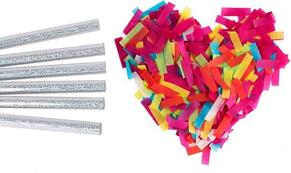 BATTIFE 7Pack Confetti Wands, Colorful Tissue Paper Flick Flutter Sticks, Confetti Shoots Poppers for Wedding, Celebrations, Anniversary, Birthday, Multi-Color, 14inch