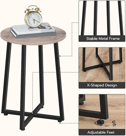HOOBRO Side Table, Round End Accent Table