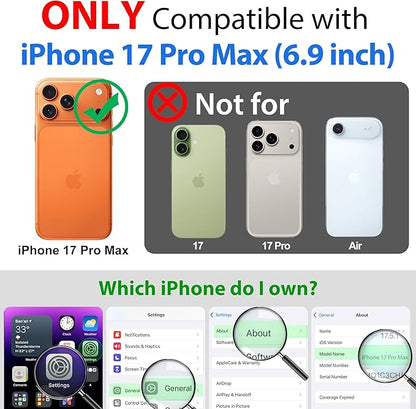 SPORTLINK for iPhone 17 Pro Max Case, IP68 Waterproof Military Protective Full Body Heavy Duty Shockproof 360 Sealed Dustproof with Screen Protector Cover for i Phone 17 Pro Max 6.9" Mag/Frosted Clear