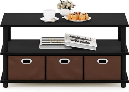FURINNO Turn-N-Tube Coffee Table, 31.22D x 15.5W x 15.8H in