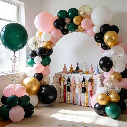 Green Balloons 60 PCS 12 Inch Dark Green Balloons Emerald Hunter Forest Green Balloon Kit for Birthday Baby Shower Christmas Graduation Dinosaur Jungle Theme Party Decorations