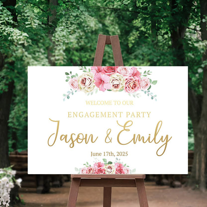 Welcome To Our Engagement Party - Classy Decorations, Announcement Signs & Party Accessories